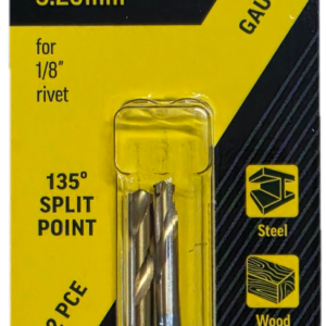 No.30 Gauge (3.26mm) Double Ended Panel Drill Bit Carded 2pk - Gold Series