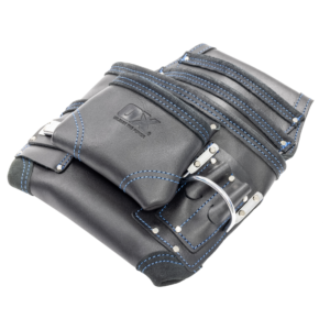OX Trade Black Leather 8 Pocket Tool Pouch