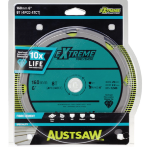 Austsaw - 160mm (6 1/4in) Polycrystalline Diamond Blade - 20/16mm Bore - 4PCD 4TCT Teeth