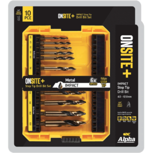 10 Piece | Onsite Plus Impact Step Tip Drill Set
