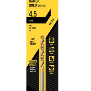 4.5mm Jobber Drill Bit Carded - Gold Series
