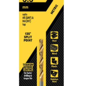 3.5mm Jobber Drill Bit Carded - Gold Series