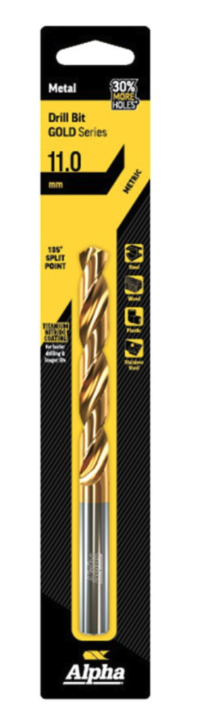11mm Jobber Drill Bit Carded - Gold Series