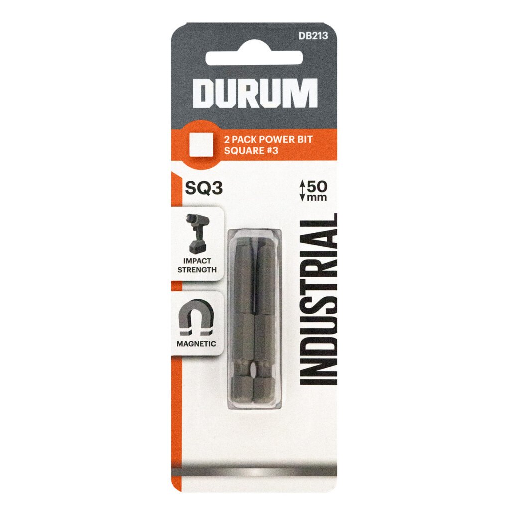 Power Bit Square SQ3 50mm 2 Pack