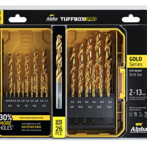26 Piece | Alpha Gold Series Site Ready Metric Tuffbox Pro Drill Set
