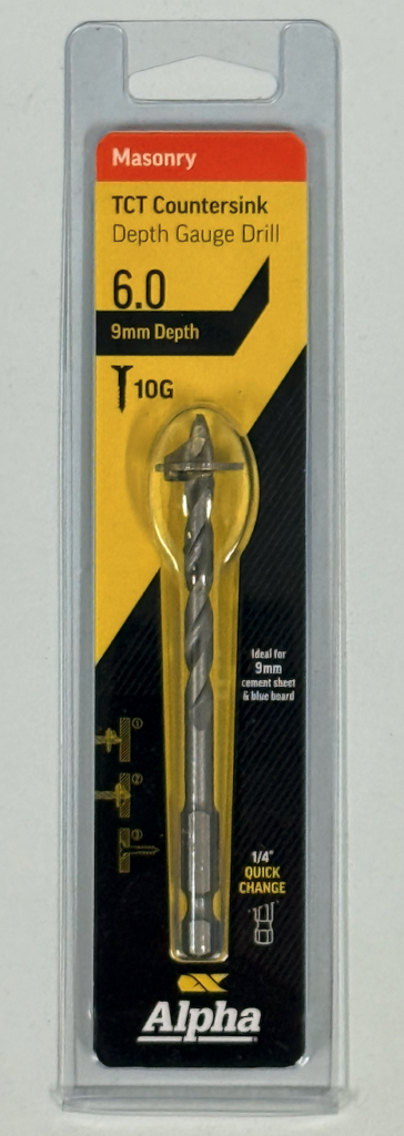 6mm TCT Countersink 9mm Depth Gauge Drill | 10G
