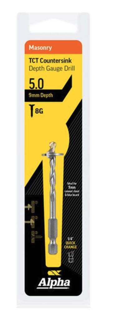 5mm TCT Countersink 9mm Depth Gauge Drill | 8G