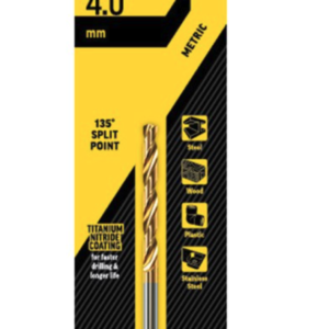 4mm Jobber Drill Bit Carded - Gold Series