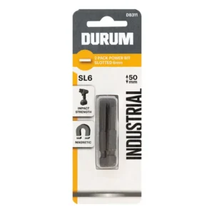 Power Bit Slotted SL6 50mm 2 Pack