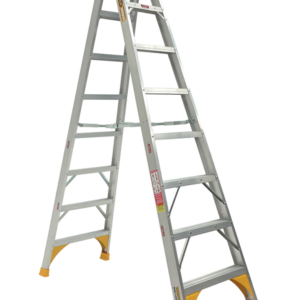 Alum. 2.4m (8ft) Double Sided Ladder HD 180kg Industrial
