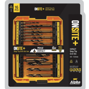 16 Piece | Onsite Plus Impact Step Tip Drill Set